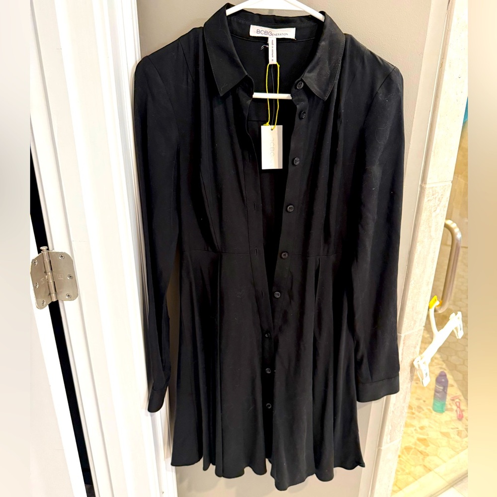 Black Button-Up Dress